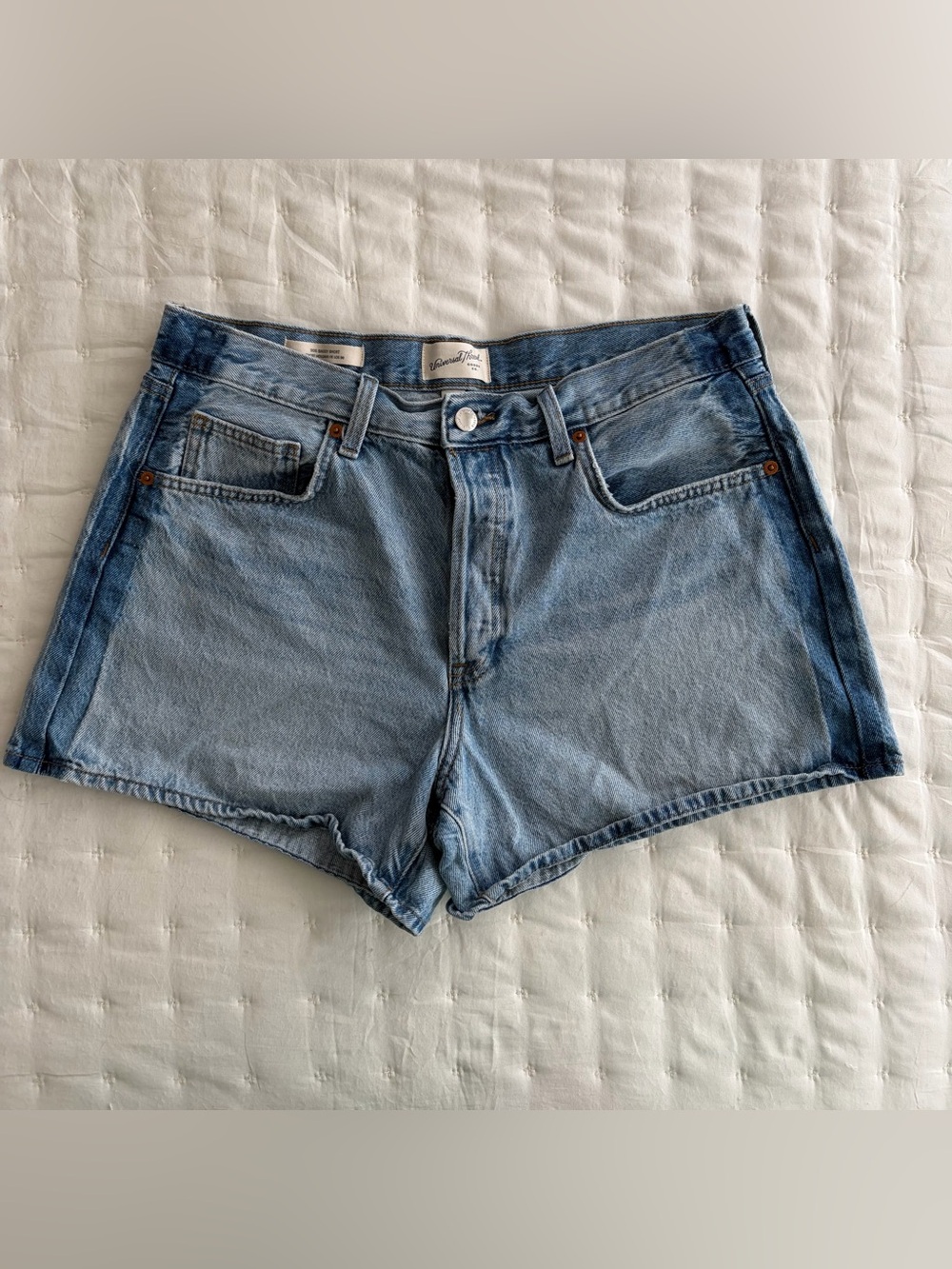 Universal Thread Two-Tone Light Blue Denim Shorts